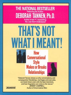 That's Not What I Meant - Audiobook